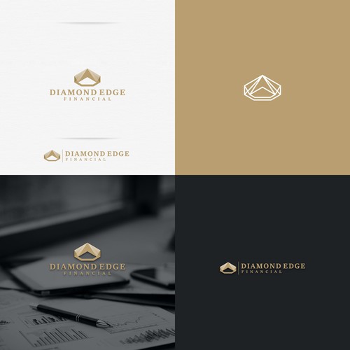 Create an elegant, understated luxury logo for Diamond Edge Financial Design by stevanga