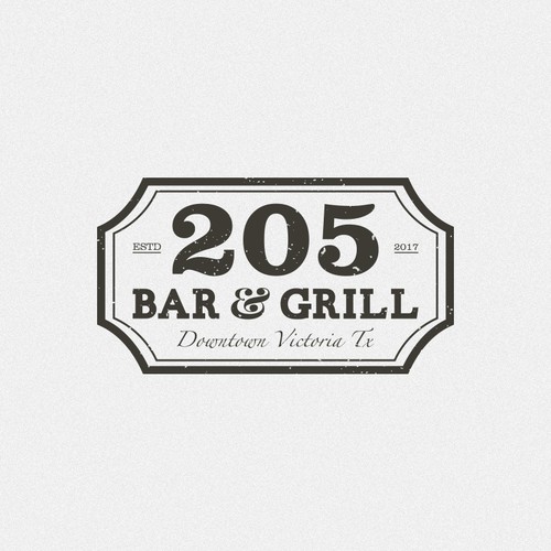 205 Bar and Grill Logo | Logo design contest