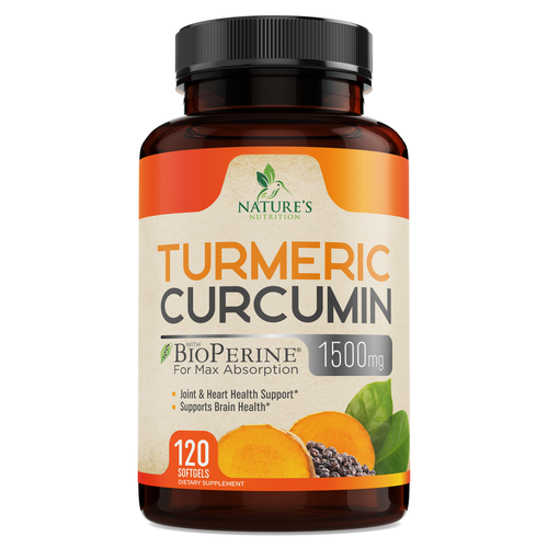 Nature's Nutrition - Needs a Colorful Turmeric Product Label Design by gs-designs