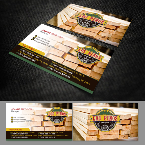 Los Pinos Hardware & Building Supply Business Card Contest! Design by oeingArtMindZ