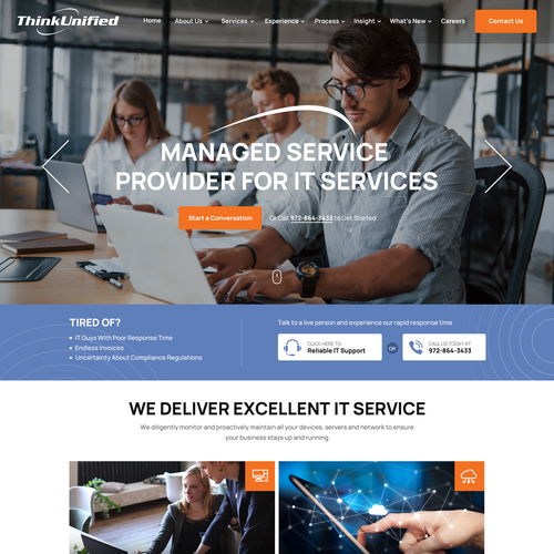 An IT services provider needs a high-tech website to help their business grow Design by Obizzy