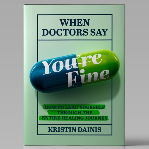 Design a bold book cover to help chronically undiagnosed patients find answers and heal. Design by anselmo.alef