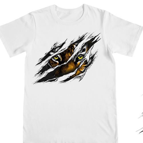 Unique tiger and claw tshirt design - design for us long term, T-shirt  contest