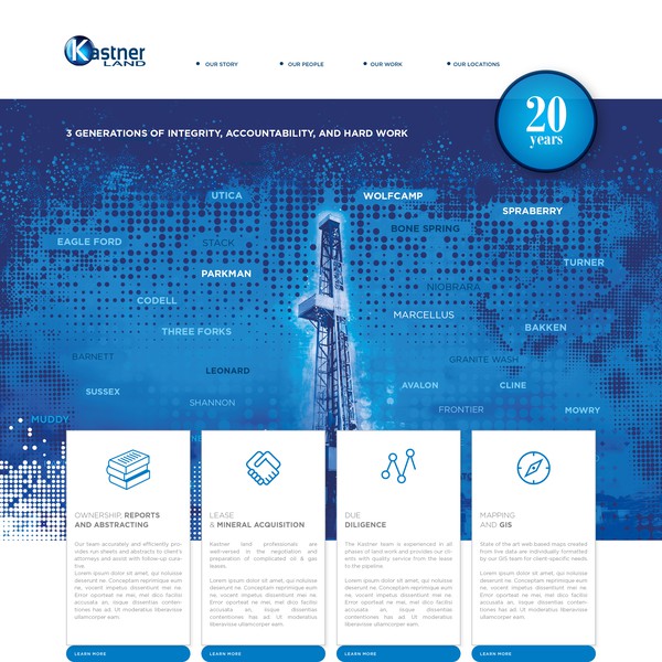 Design by Elhouss titled "Kastner Land Website"