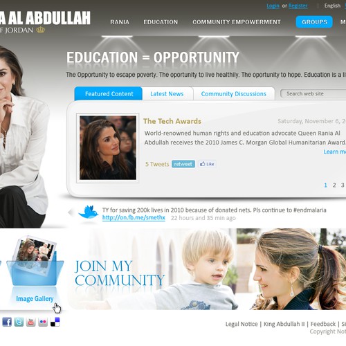 Queen Rania's official website – Queen of Jordan Design by Emiliya Yaneva