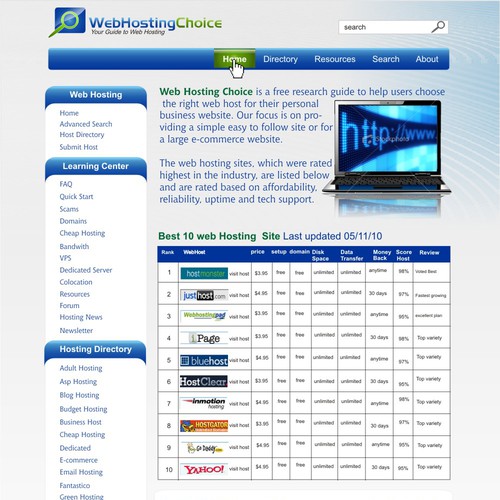 Redesign WebHostingChoice.com Design by NLTSgrafx & dzine