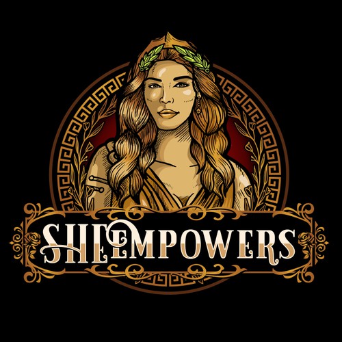 SHEempowers - luxurious design of a woman preferrably in some kind of a circle to appeal to women professionals Design by Cinque❞