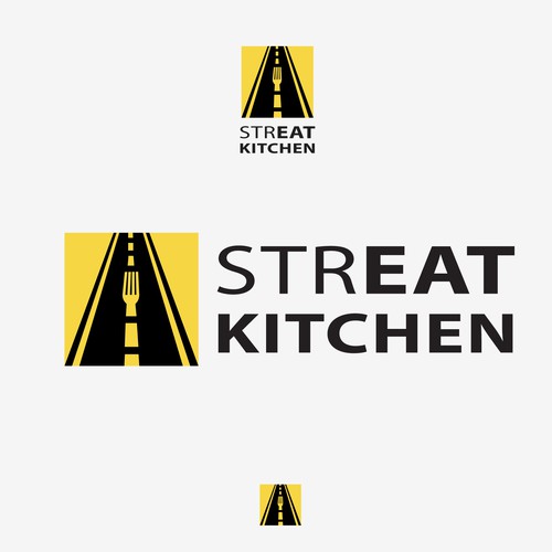 strEAT Kitchen Logo Design by Fortuna Design