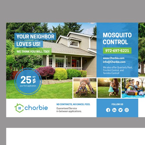 Chorbie Mosquito Control Postcard Design by tonaan
