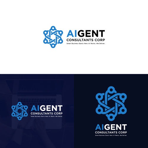 AI Agent Company: Appealing to small to medium sized businesses. Design by Saber Design