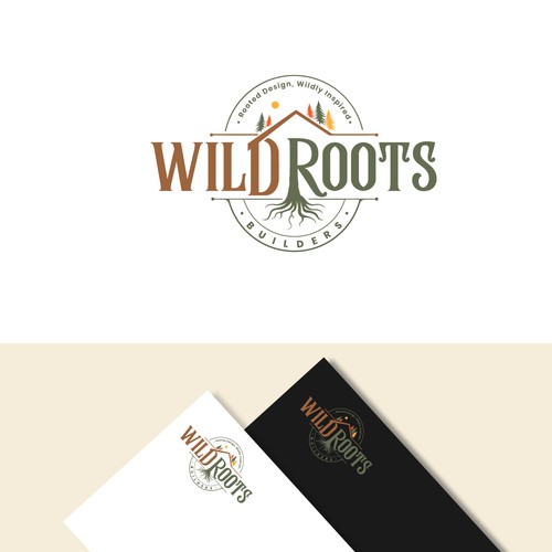 Logo for Wild Roots Builders – Eco-Friendly, Whimsical Outdoor Spaces Design by websmartusa
