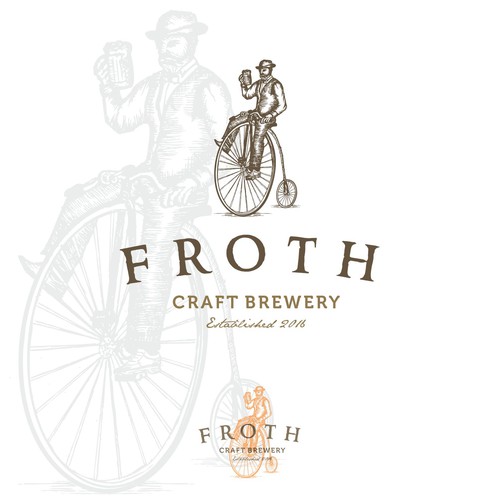 Create a distinctive hipster logo for Froth Craft Brewery Réalisé par Cristian-Popescu