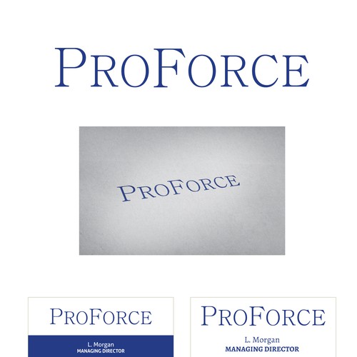 Create a simple Font logo for PROFORCE Design by :k: