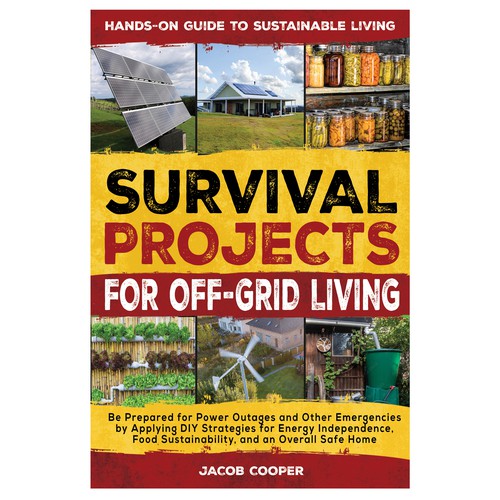 Book Cover for Off-Grid Survival Projects Design by MarCreative™