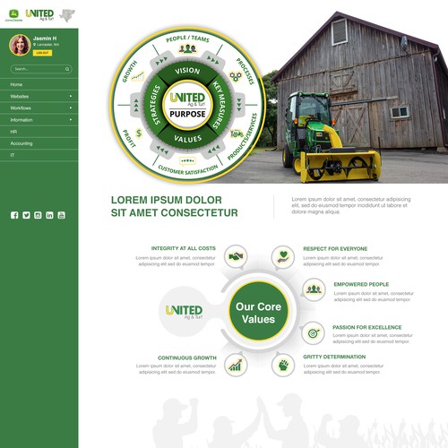 Looking for "stunning" & "Unique" Company Intranet Design Design by | Aquarian |