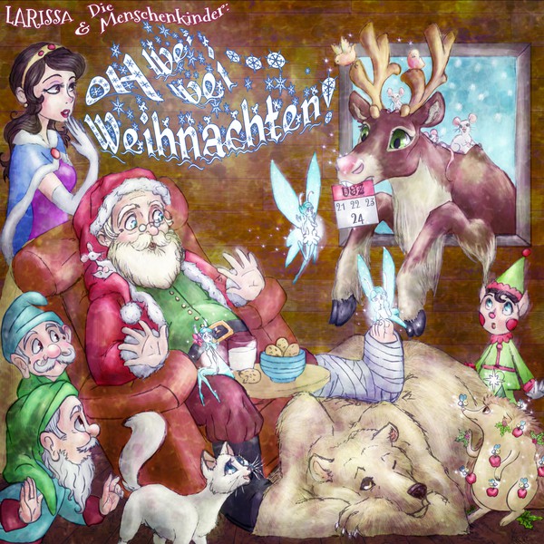 Design realizzato da PetiteMinina intitolato "Eine Illustration/Grafik für Kinder-Weihnachts-CD (betrifft nur dasFrontbild) / One illustration for Kids-Christmas CD"