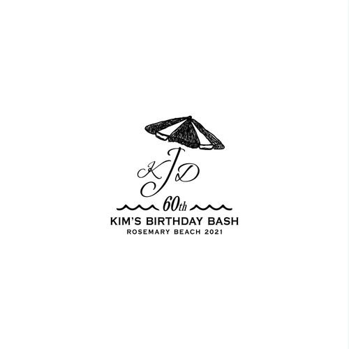 Refined yet Jaunty Logo for 60th Birthday Design by Gilidesigns™