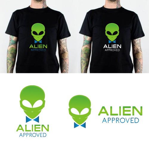 Create a Alien Approved logo for apparel brand Design by ElShanum Designs