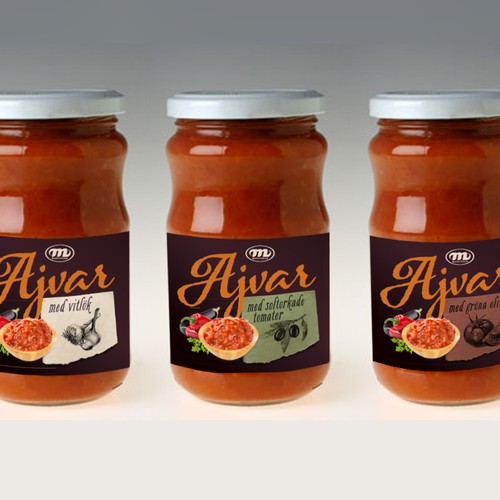 Label production for Ajvar Design by Mary Jane