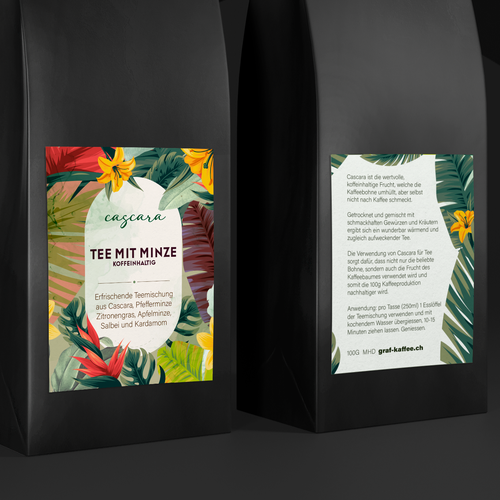 Cascara tea label-ontwerp door dsnalexhoffmann