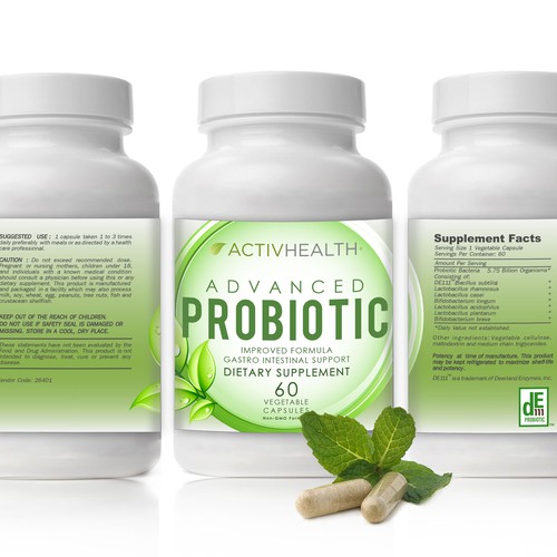 Create an attractive Probiotic Supplement Bottle Label | Product label ...