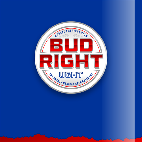 Bud Right.  The great new American Beer for good ol' fashioned American beer drinkers. Design by Voos Studio