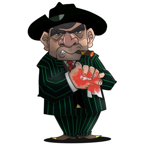 Mafia Cartoon Character for NFT Design by IDEsign049