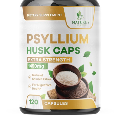 Natural Psyllium Husk Capsules Design needed for Nature's Nutrition Design by rashedhannan