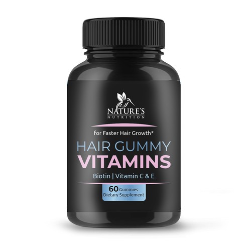 Nature's Nutrition needs a Gummy Vitamins black label Design by bilyanas