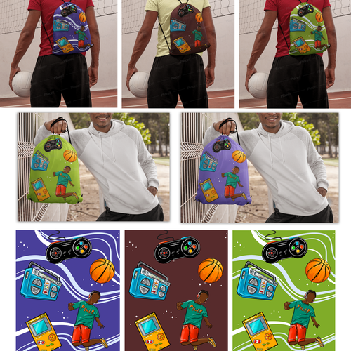 Drawstring Bag Designs for Boys Design von Ketrin Chern