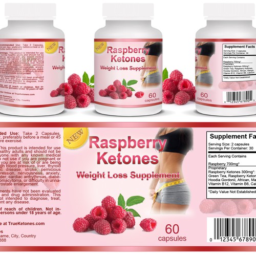 Help True Ketones with a new product label Design by Karl Vallee