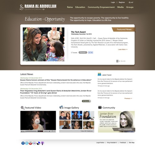 Queen Rania's official website – Queen of Jordan Diseño de JonaThe Artist