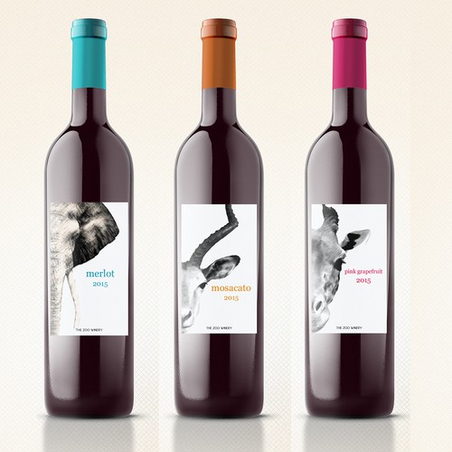 Create a Zoo Theme wine label Design by masb
