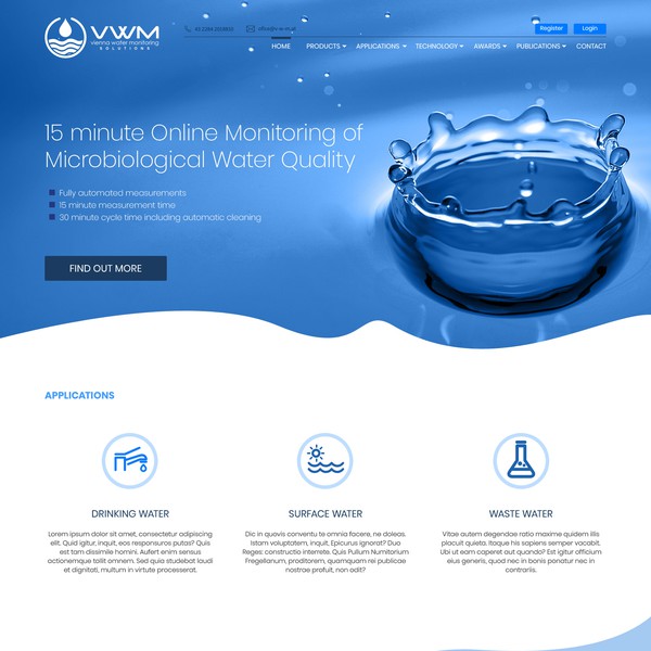 Design by eAnka titled "Website for Water Treatment company"