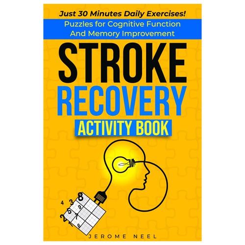 Stroke recovery activity book: Puzzles for cognitive function and memory improvement Diseño de Imttoo