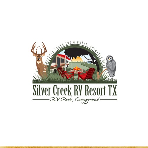 design logo for RV Park and campground Diseño de pinac dizajn