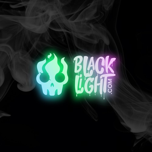 Logo for Blacklight online store to convey 'smoke shop' culture Design by Katya Murasheva