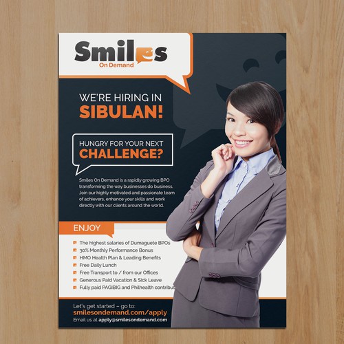 Flyer for Call Center Company - We're Hiring! Design by Muaz™