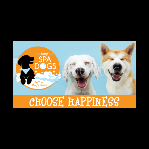 Choose Happiness Banner Design Diseño de M. Fontaine