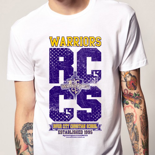 Warriors Multicolor Retro Sublimation Spirit Shirt Design #42 AXL