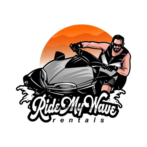"cool", "edgy", "fun" jet ski company logo. Design by Ruthless std