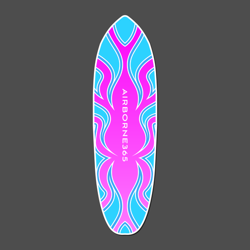 Surfboard Style Skate Deck Design Design by Digital Man ✅