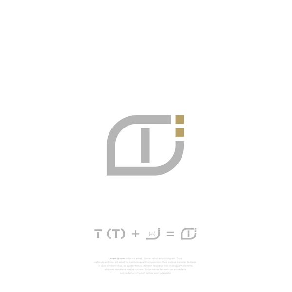 Design by Parabawa titled "Geometric Letter T with ت Arabic Letter"