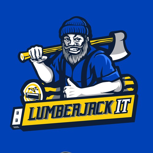 Rugged logo for Lumberjack IT, a computer services company. | Logo ...