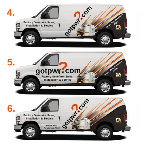 Create a new POWERFUL wrap design for generator company! Design by Valentin Koshutin