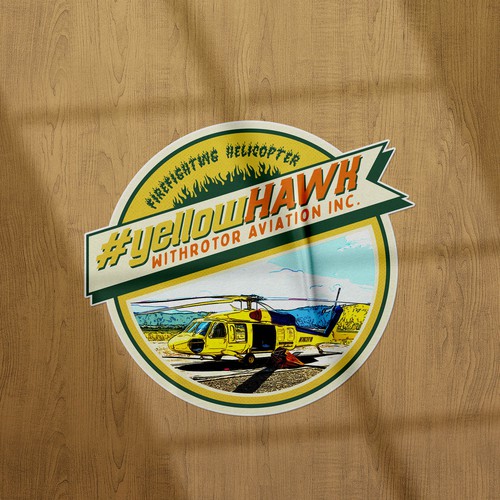 Firefighting helicopter. #yellowHAWK Design by _roe