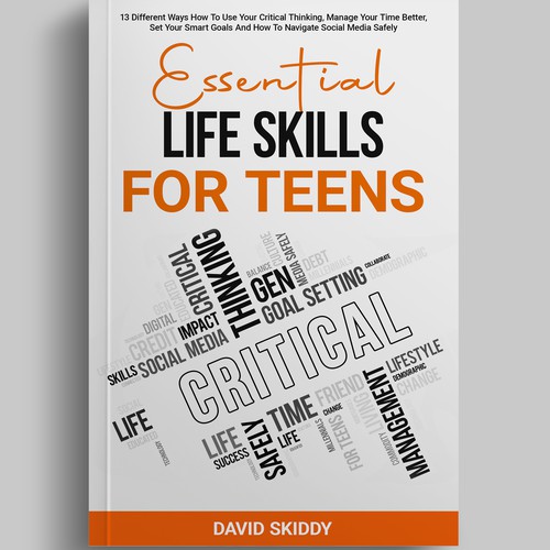 A powerful ebook cover for Essential Life Skills For Teens Design réalisé par The Cloud Digital