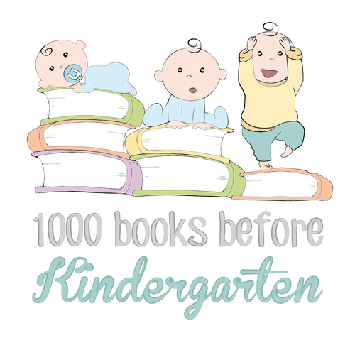 Create a winning logo for 1000 books before kindergarten | Logo design ...