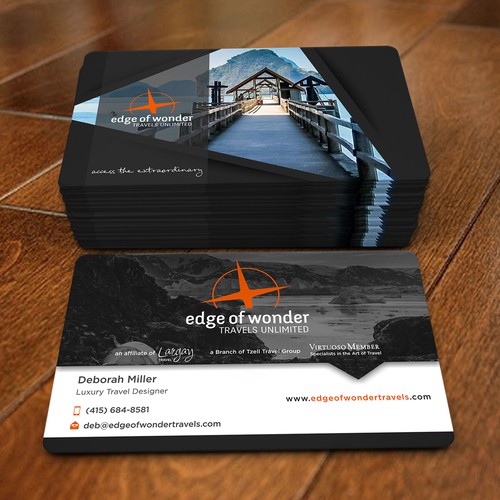 Create a card that exudes the awesomeness of luxury adventure travel Design by dkuadrat™