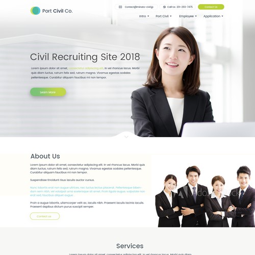 Diseño de página web propuesta en el concurso por Designs Divine ™